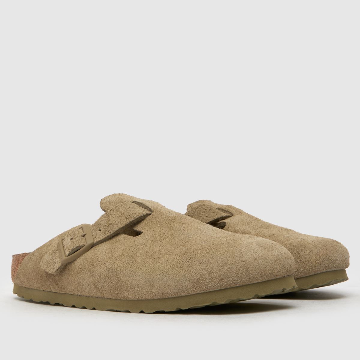 BIRKENSTOCK Boston keskeny szabású klumpa szandál khaki színben