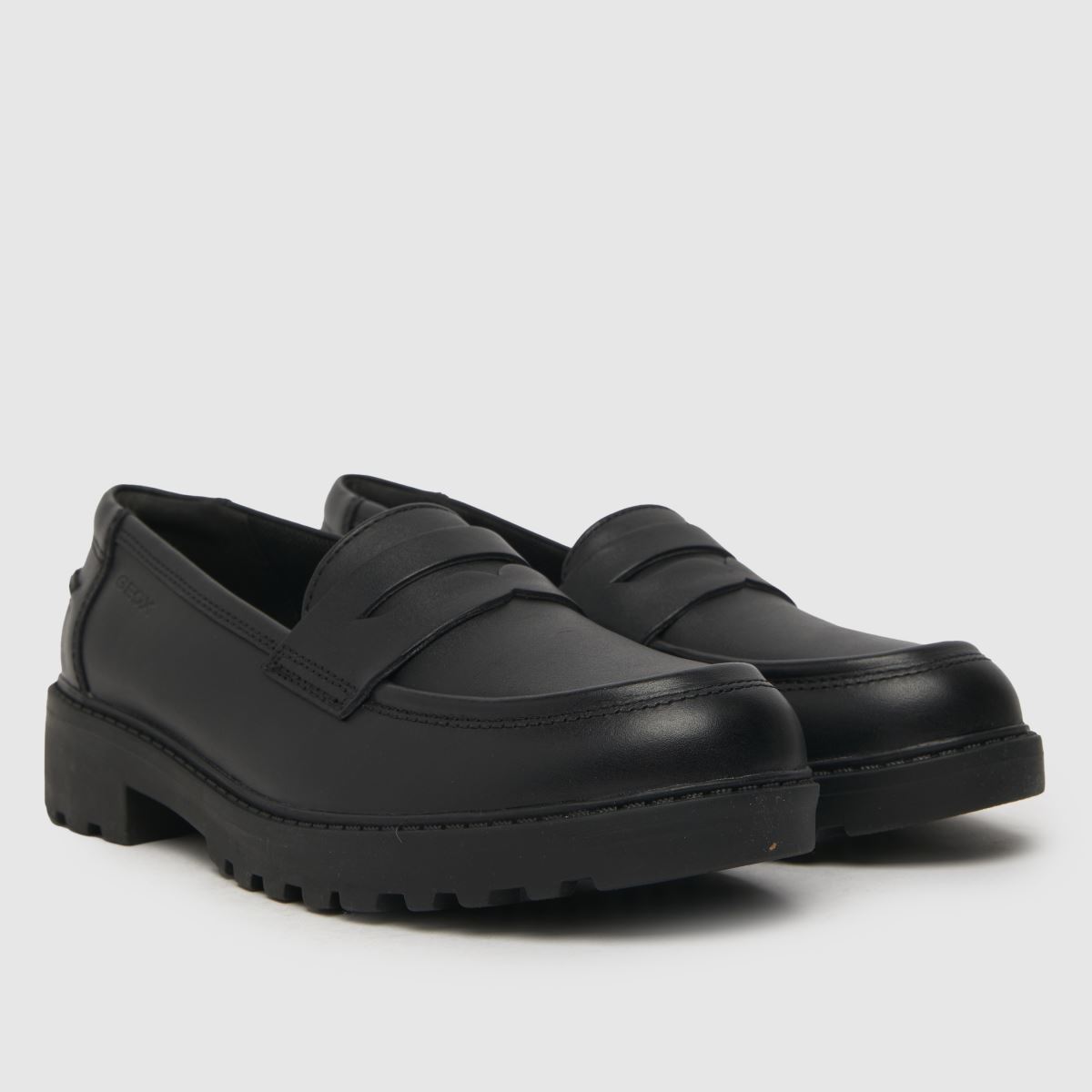 Geox svarta Casey loafers flickor ungdomsskor