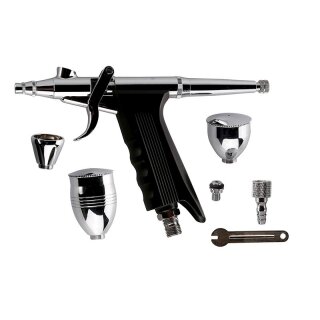 MK3 Airbrush Single-Action Control Pistole mit 0,3 mm Düse und 3 Farbtöpfen