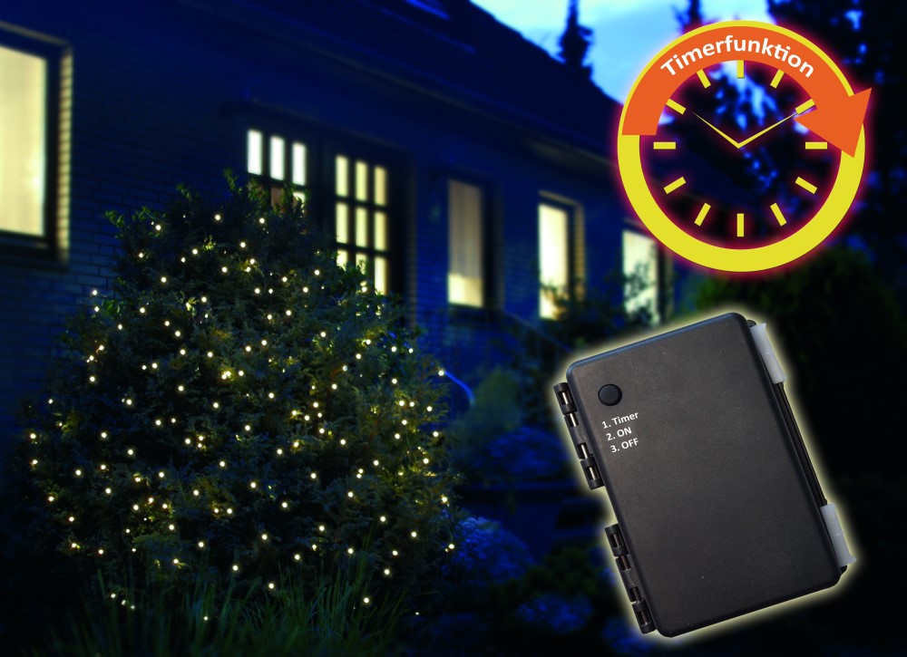 Star-Max LED-Batterielichternetz, ca. 3,2 x 1,5 m - 160 LEDs