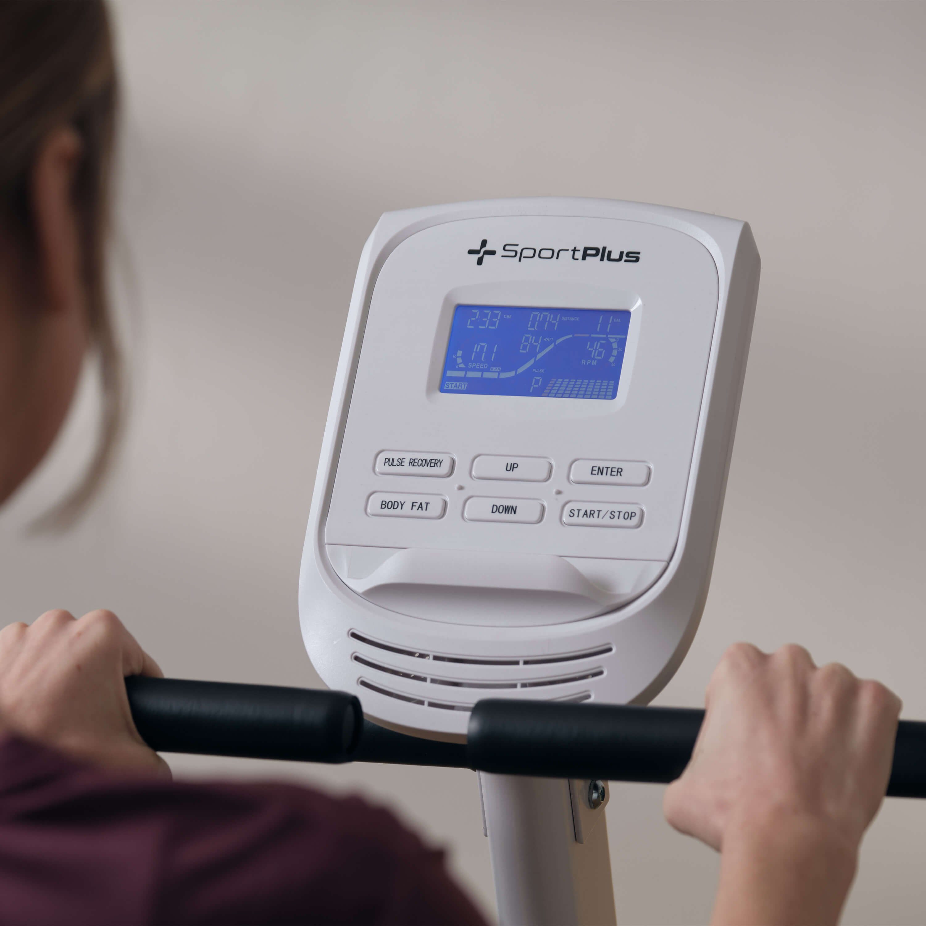 SportPlus Heimtrainer SP-RB-9900-W-iE, Sitzheimtrainer, App-Steuerung, SP-RB-9900-iE