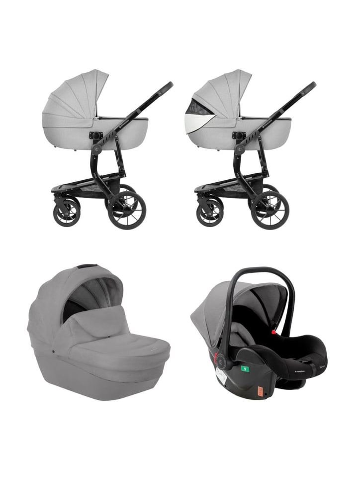 Kikkaboo Kombikinderwagen Irene 3 in 1 in grau günstig kaufen onesize