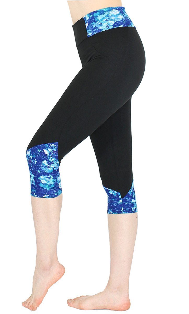 dy_mode Caprileggings Damen Capri Leggings 3/4 Fitness Hose Weiche Caprihose mit elastischem Bund