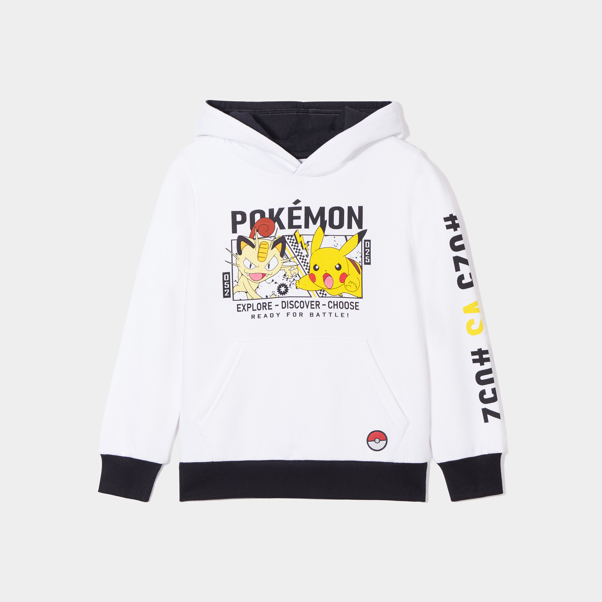 Sweat à capuche hoodie Pokémon blanc garçon | La Halle
