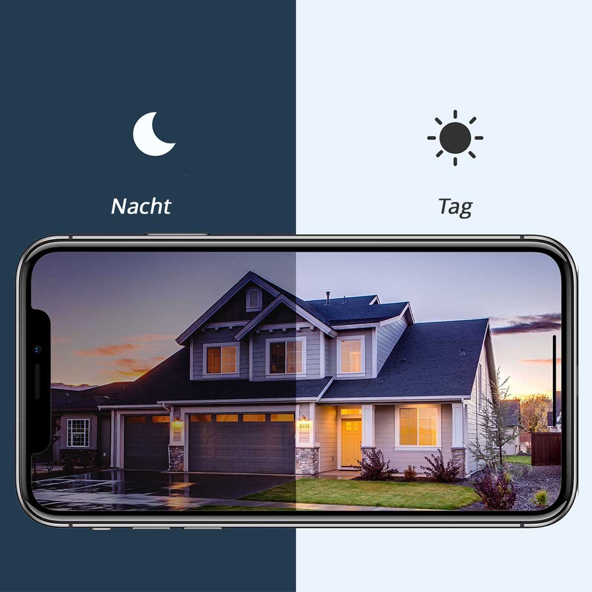 Arenti POWER1 2K 3 MP batteriebetriebene kabellose WLAN- Überwachungskamera (Bewegungserkennung mit künstlicher Intelligenz (AI), 2-Wege-Audio)
