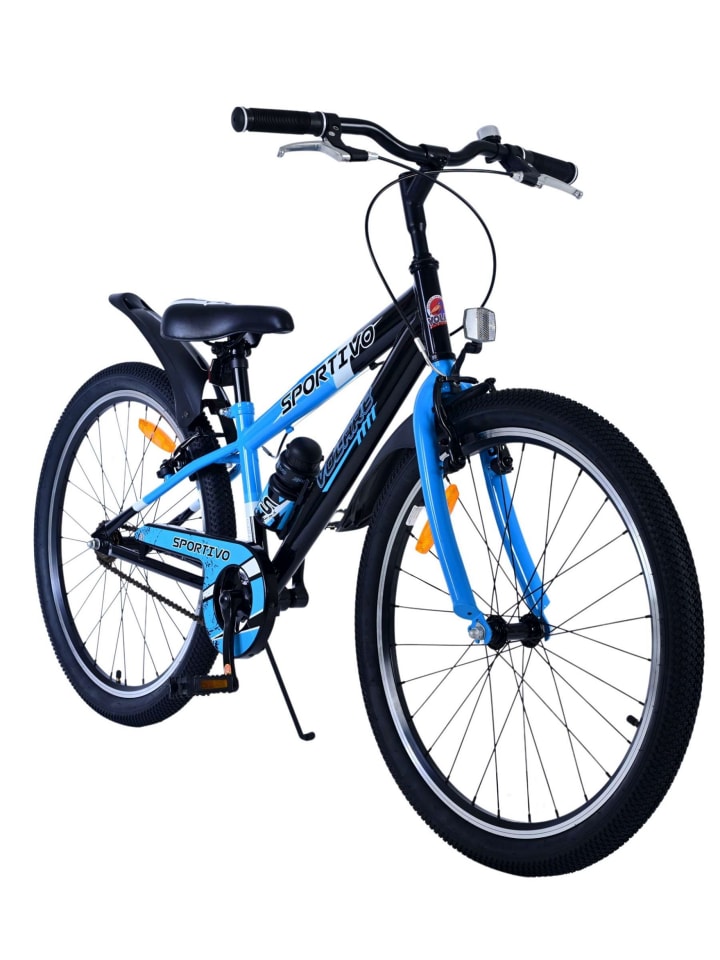 Volare Kinderfahrrad Sportivo für Jungen 24 Zoll Kinderrad in Schwarz Blau 8 Jahre günstig kaufen onesize