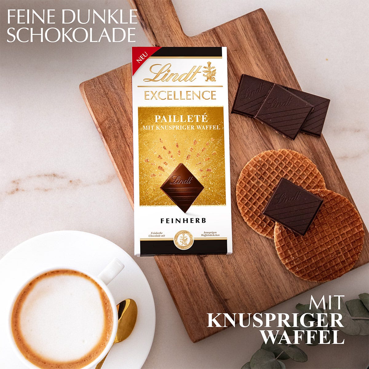 EXCELLENCE Pailleté mit knuspriger Waffel, 100g