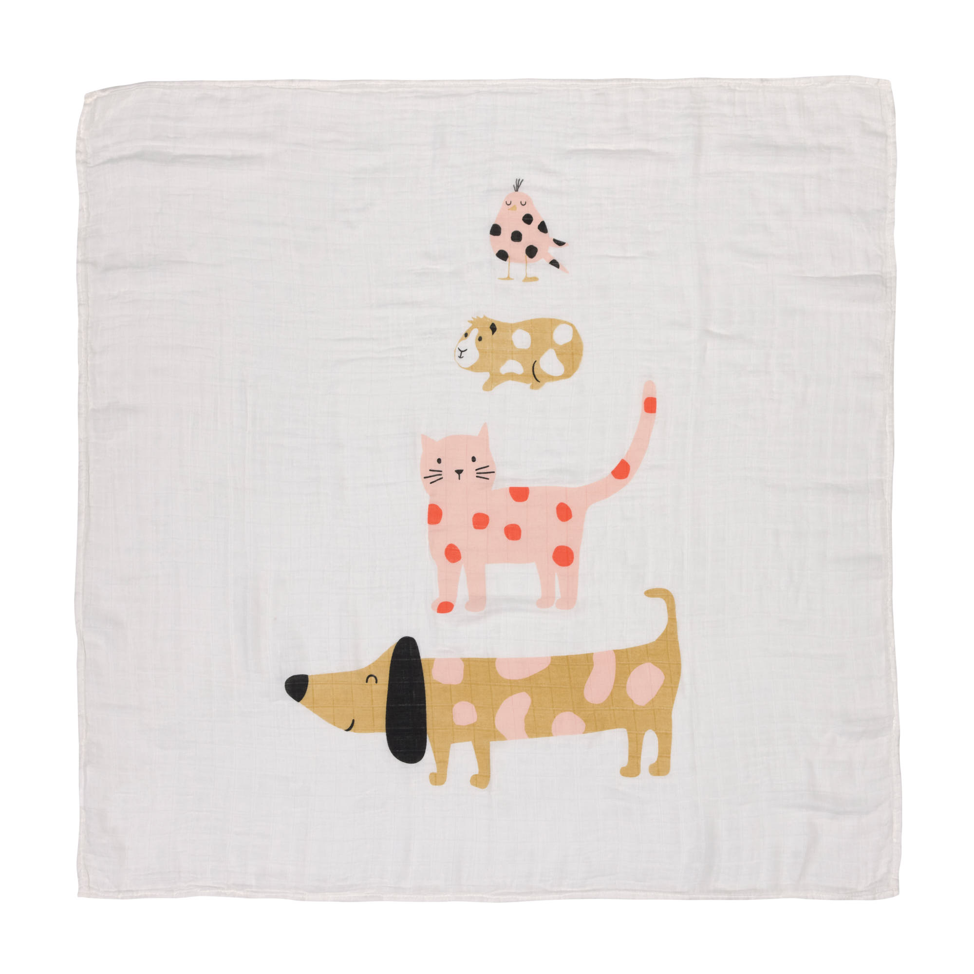 Mulltücher 3er Set 80 x 80 cm - Little Mateys, Spicy Orange