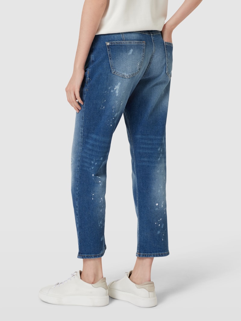 Jeans im Used-Look Modell CRISSCROSS STAR in blau