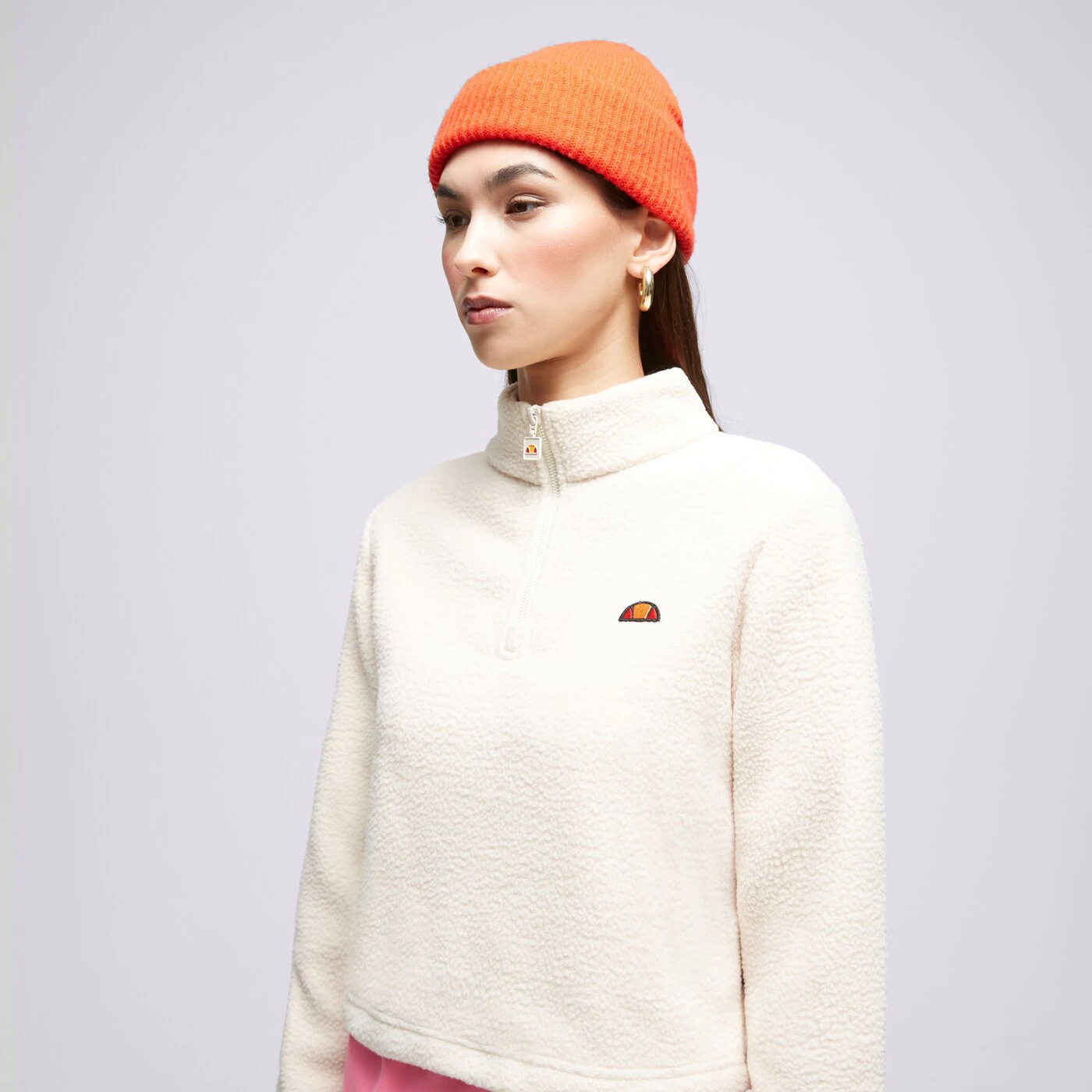 ELLESSE SWEATSHIRT MIT REIßVERSCHLUSS   SENATORE OFF WHT 1/2 Beige