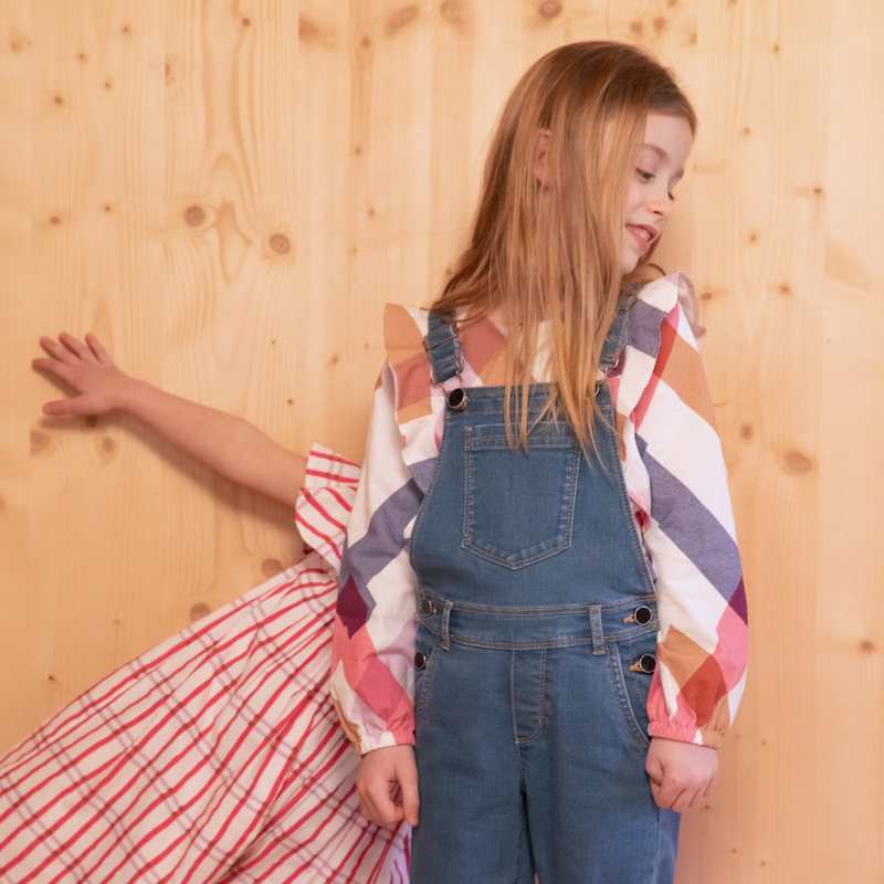 Salopette fille denim 7/8ème Catimini