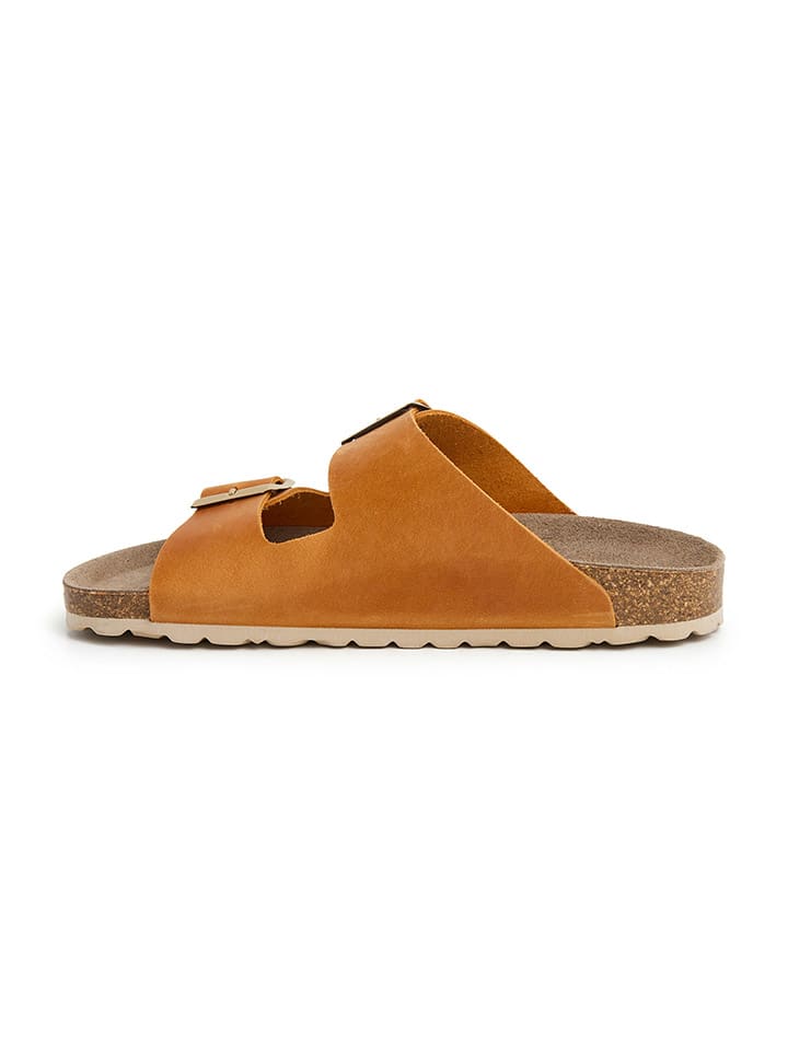 SABOKETS Leder-Pantoletten in Orange günstig kaufen