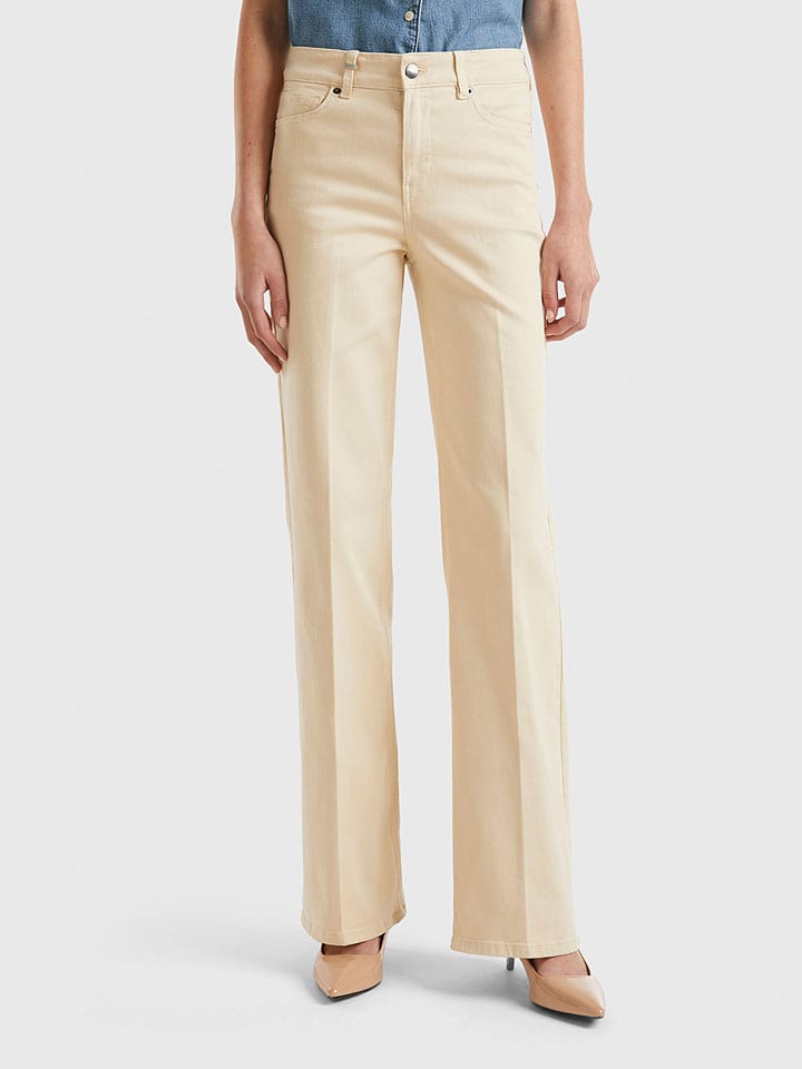 Benetton Jeans - Flare fit - in Beige günstig kaufen
