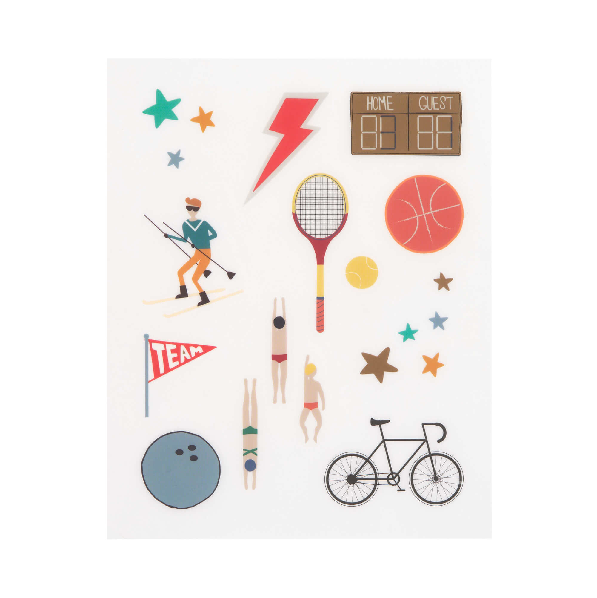 Transfer-Sticker (3 Stk) - Rub on, Sport