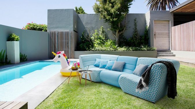 DOMO collection Loungesofa Soleil, Speziell für Outdoor, witterungsbeständig, incl. Schutzhülle