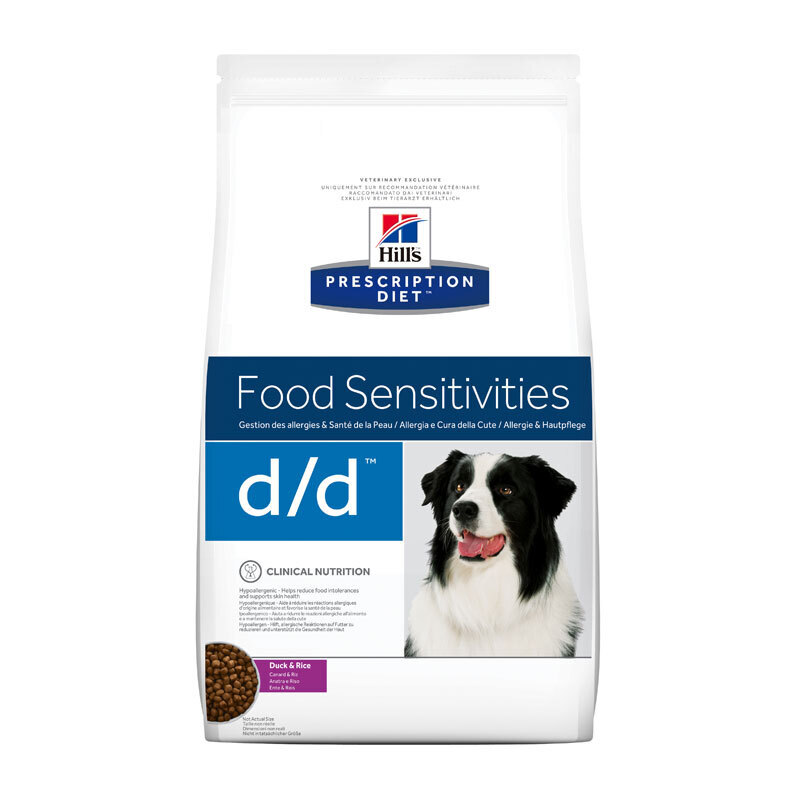 Hill's Hypoallergenes Hundefutter Hill's Prescription Diet Food Sensitivities d/d Ente und Reis 12 kg