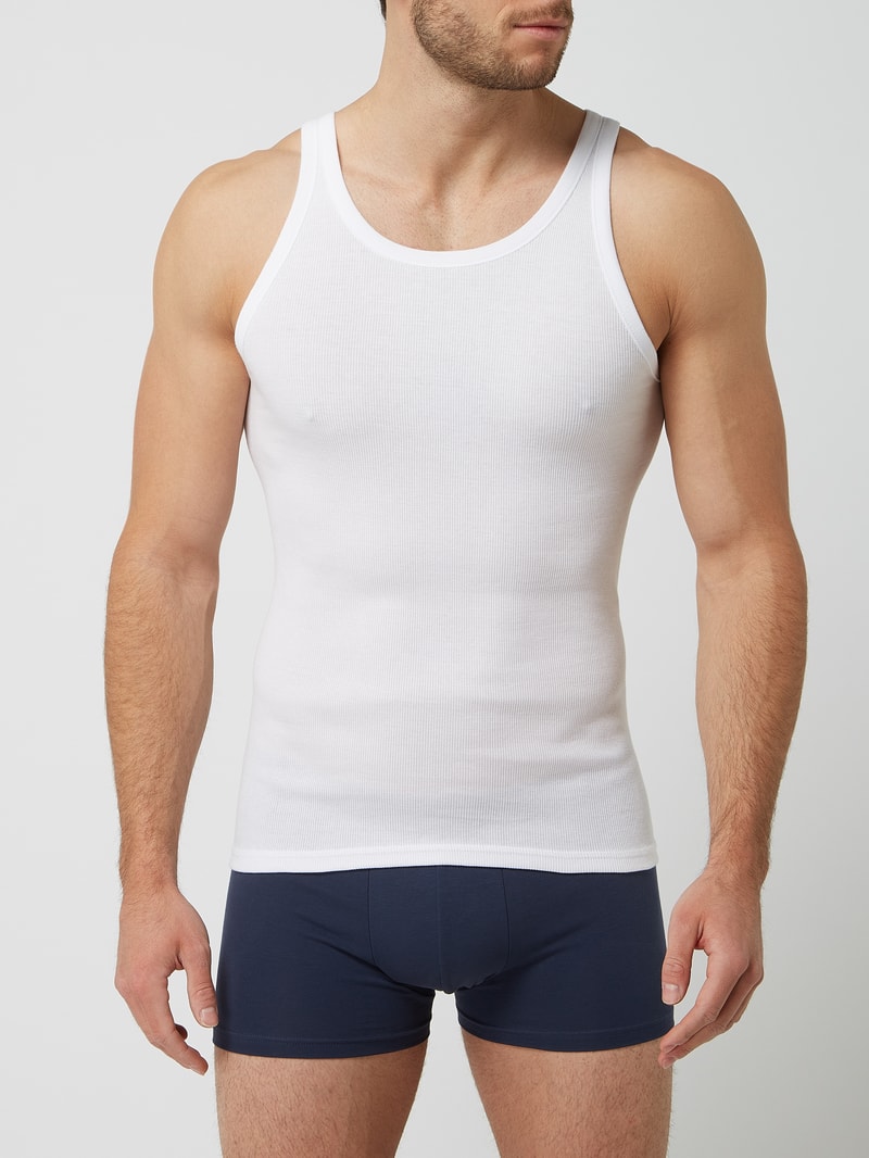 Tanktop aus Baumwolle im 2er-Pack in weiß