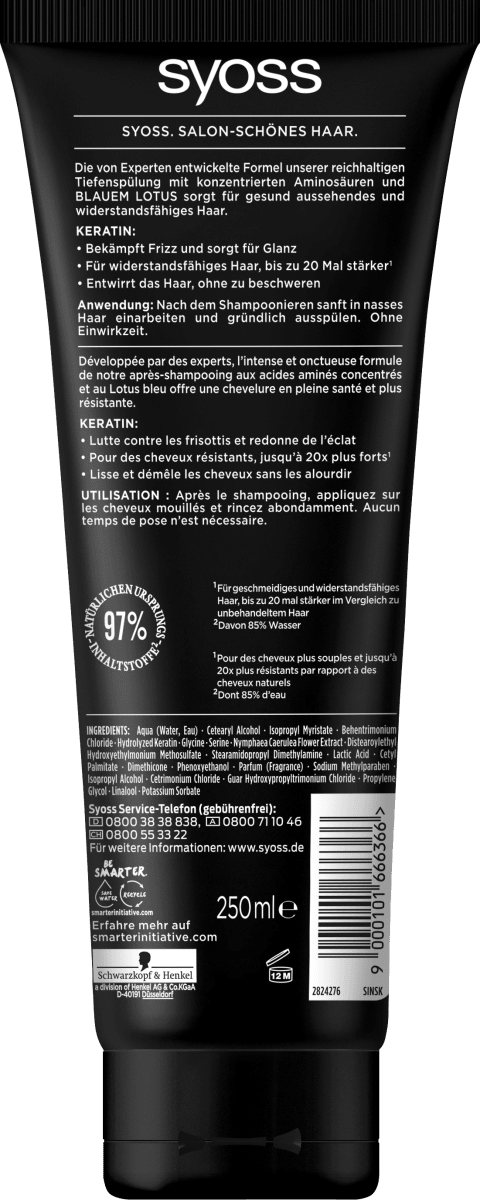 Conditioner, Tiefenspülung Keratin, 250 ml