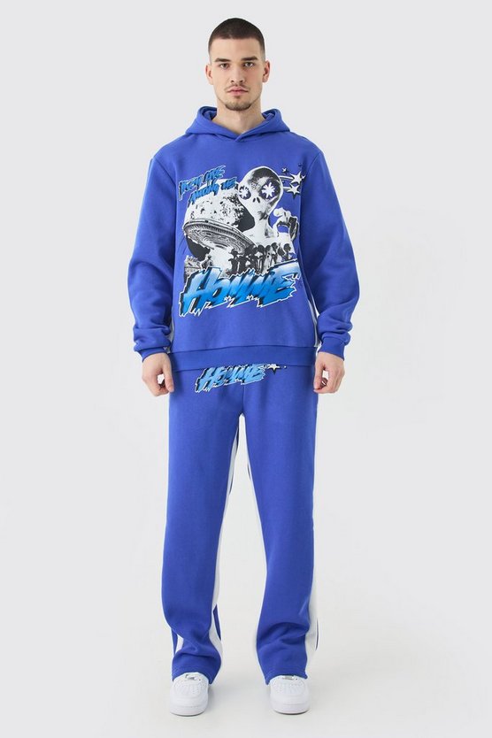 Tall Trainingsanzug mit Homme Alien Print und Kapuze