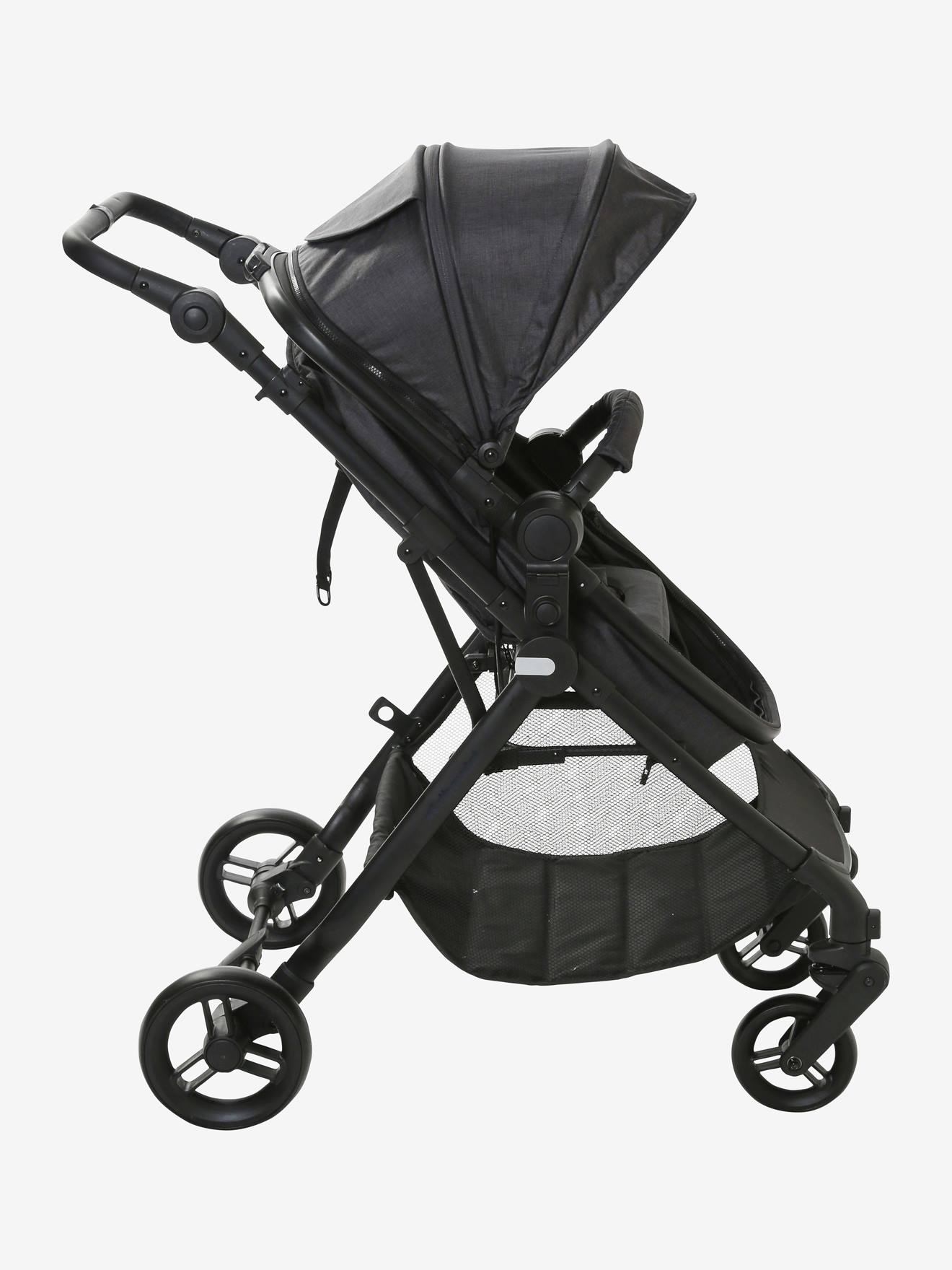 Vertbaudet Kombi-Kinderwagen LIBRA mit Babyschale - grau glanzeffekt