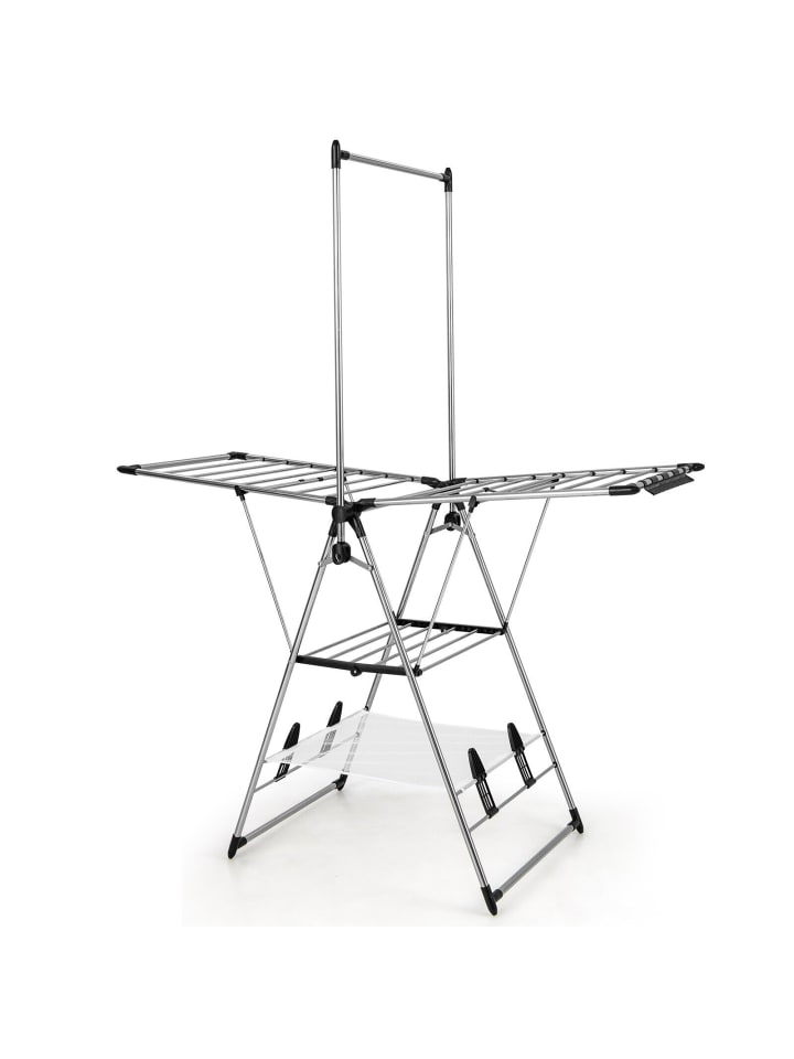 COSTWAY Wäscheständer 192cm ausziehbar in Silber günstig kaufen onesize