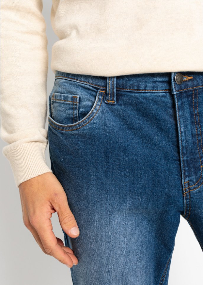 Regular Fit Stretch-Jeans mit Bio-Baumwolle