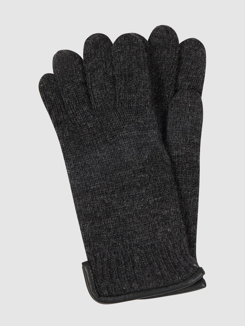 Handschuhe aus Schurwolle in anthrazit
