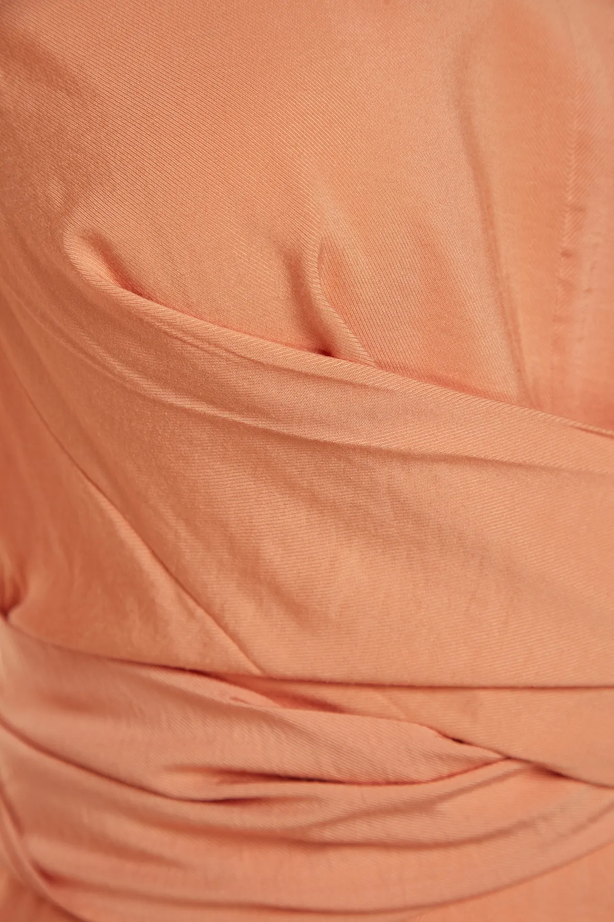 Trendyol Modest  Helloranges gewebtes Kleid mit Taillenschnürung TCTSS23EB00221