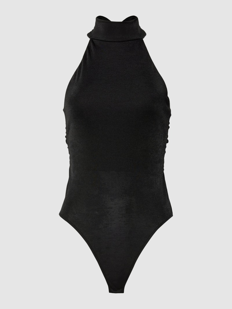 Body mit Neckholder in schwarz