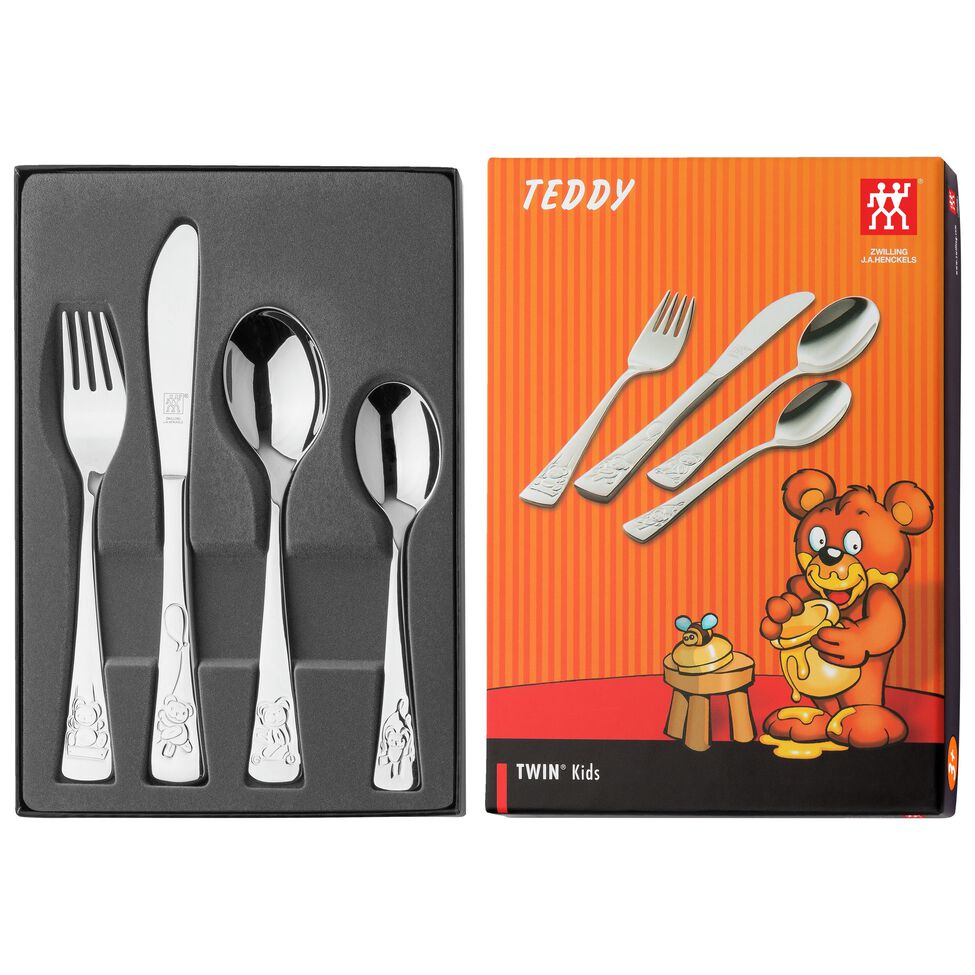 Teddy Kinderbesteck 4-tlg, poliert