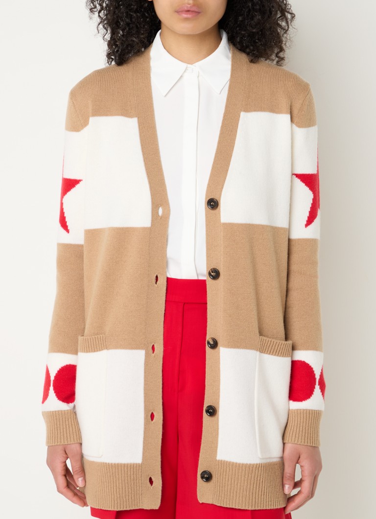 MaxMara Valido -ohutneuletakki kashmirsekoitteesta, jossa flokekuosi