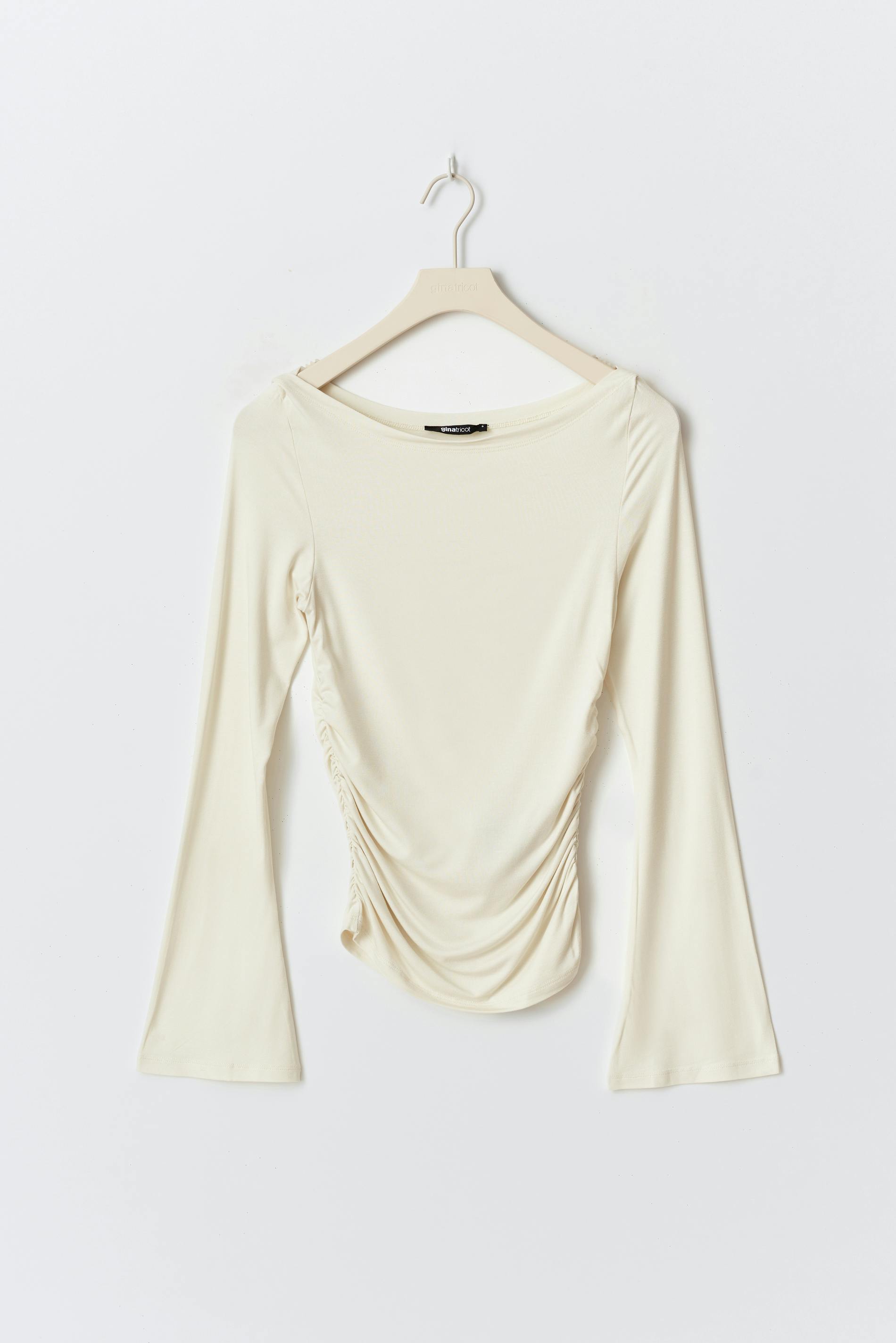 Soft touch boatneck top