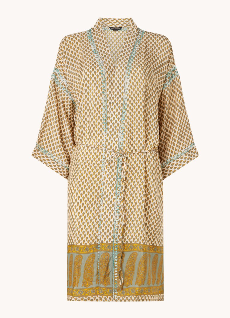 Rituals Jaypur Saree kimono realizzato in raso con motivo paisley