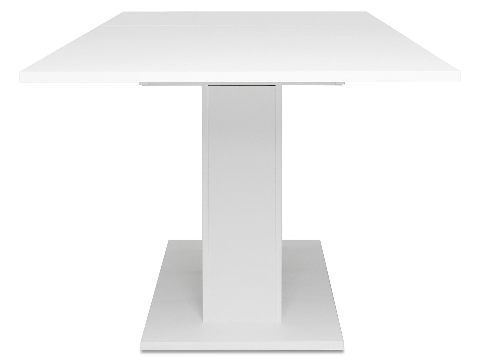 möbelando Esstisch Bomuli I, Esstisch mit Synchronauszug (B/H/T: 140-180 x 75 x 90 cm) weiß, 22 mm, ABS-Kante