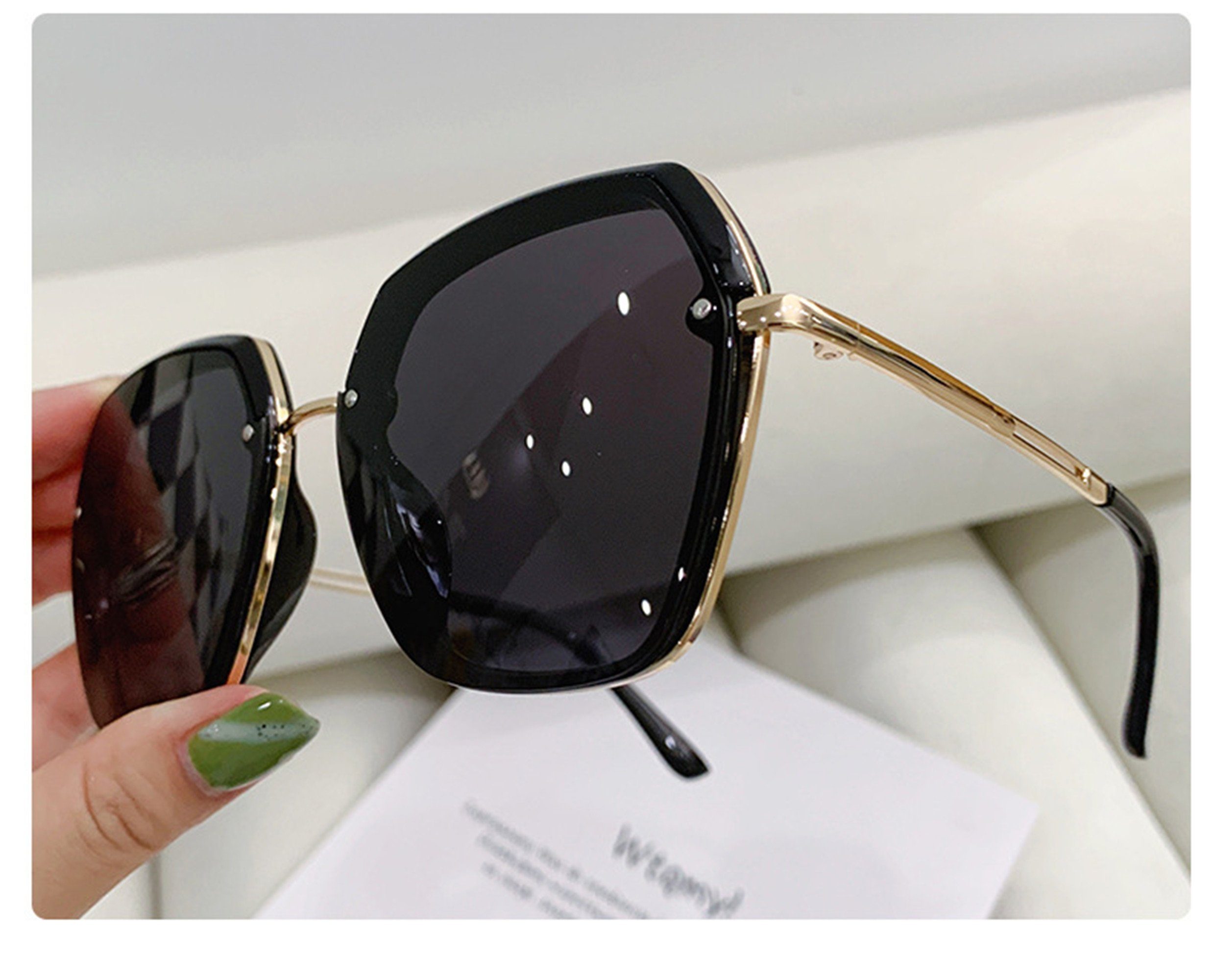 Tisoutec Sonnenbrille Sonnenbrille Damen Herren Polarisiert-Rechteckig-Sonnenbrillen Unisex Classic Sunglasses Eckig für Fahren