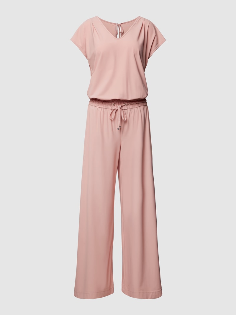 Jumpsuit mit V-Ausschnitt Modell 'JO' in hellrosa