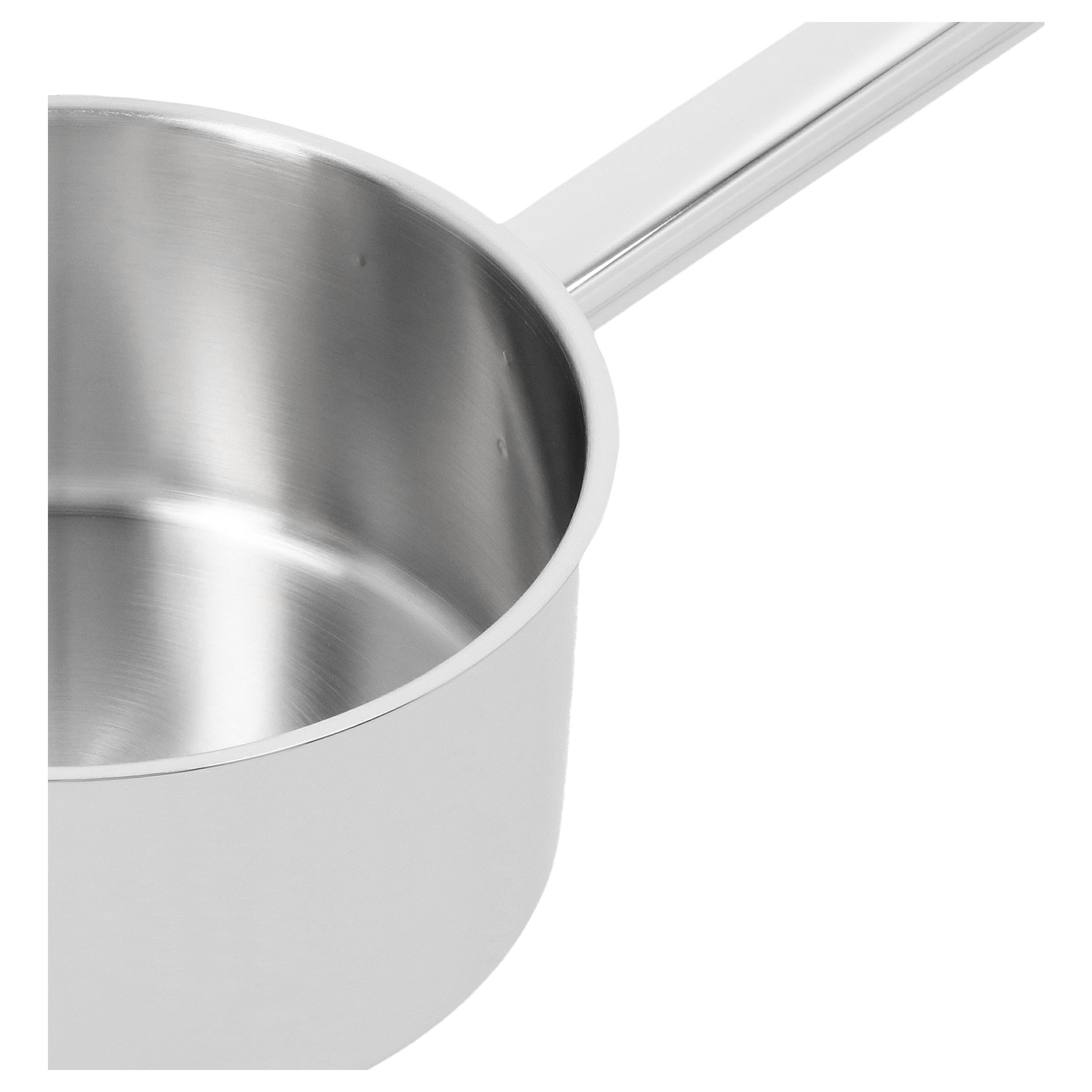Stieltopf mit Deckel 16 cm, 18/10 Edelstahl, Silber