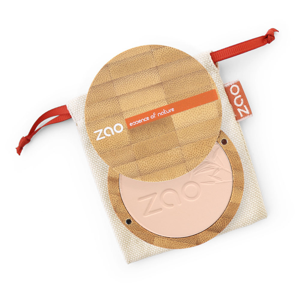 zao essence of nature Poudre compacte 304 Cappuccino ZAO Poudre compacte Certifiée Bio, Formule 100% naturelle, Vegan et Rechargeable