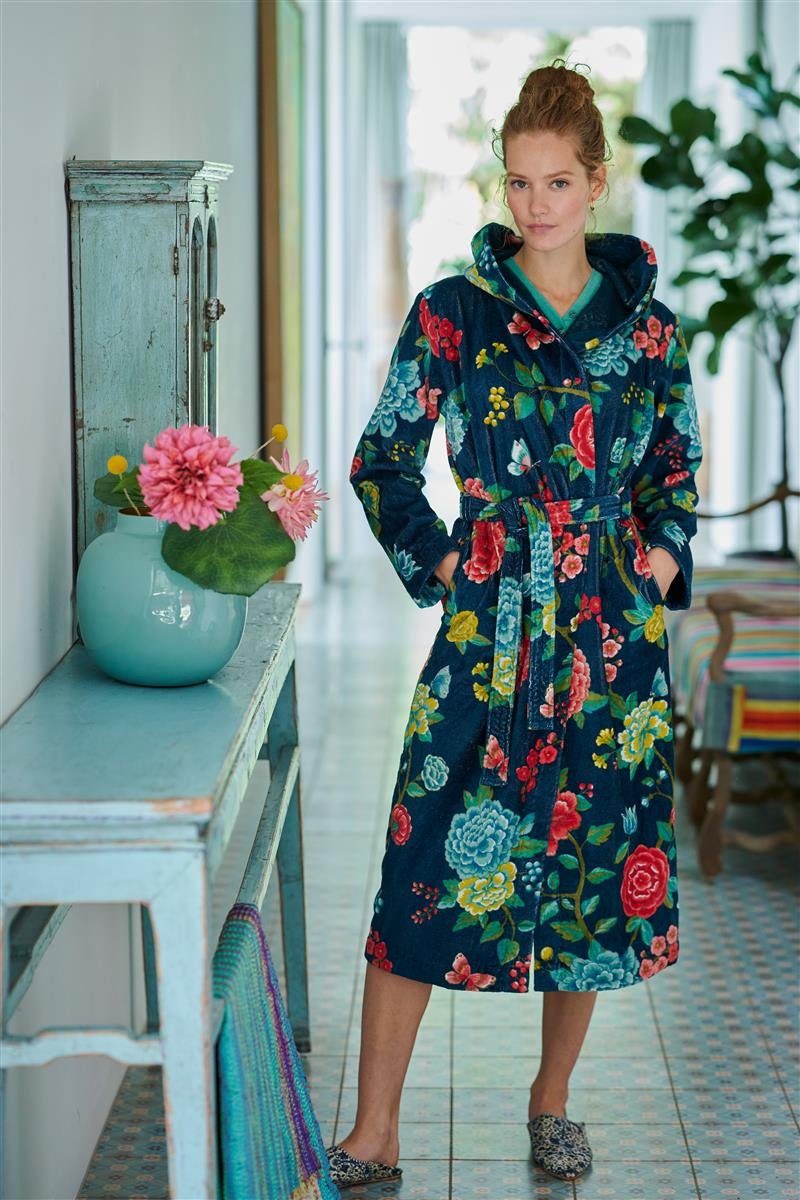PiP Studio Bademantel Good Evening Bathrobe Dark Blue Xs Dunkelblau 100% Cotton, terry, Bademantel Damen und Herren Morgenmantel Frottee