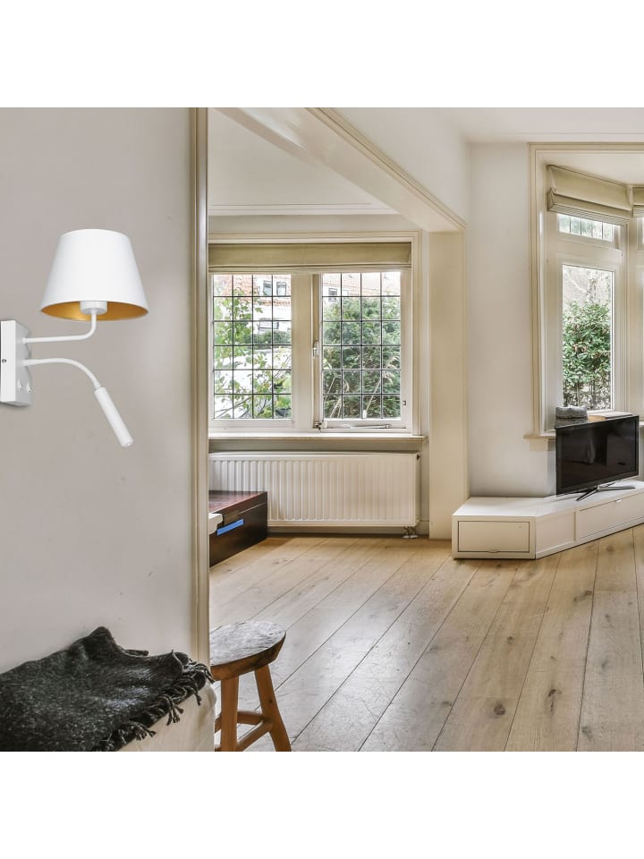 Licht-Erlebnisse Wandlampe in Weiß Gold günstig kaufen onesize