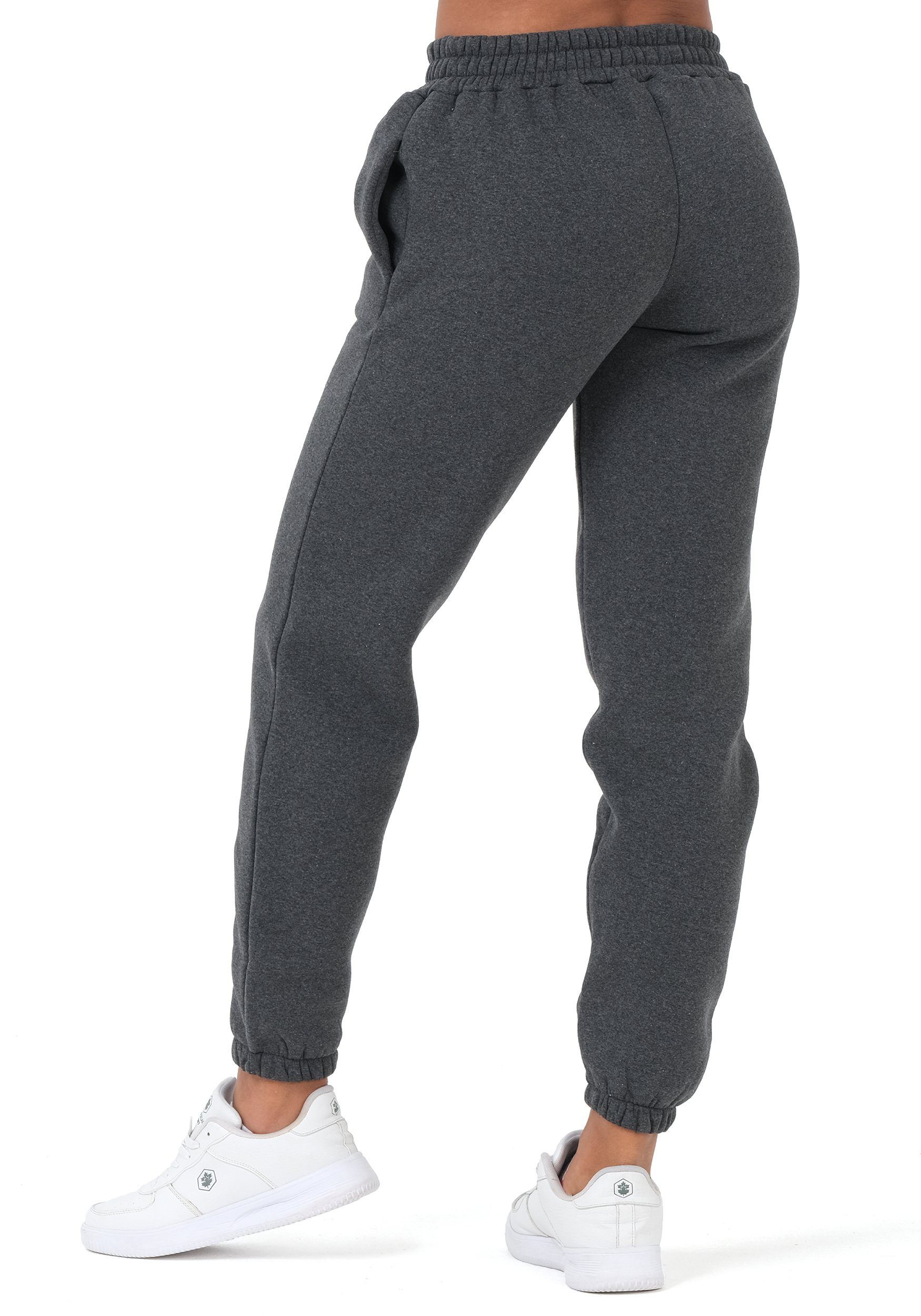 Smith & Solo Sweathose Jogginghose Damen Winter Sporthose (1-tlg) Baumwolle, Loose Fit, Oekotex