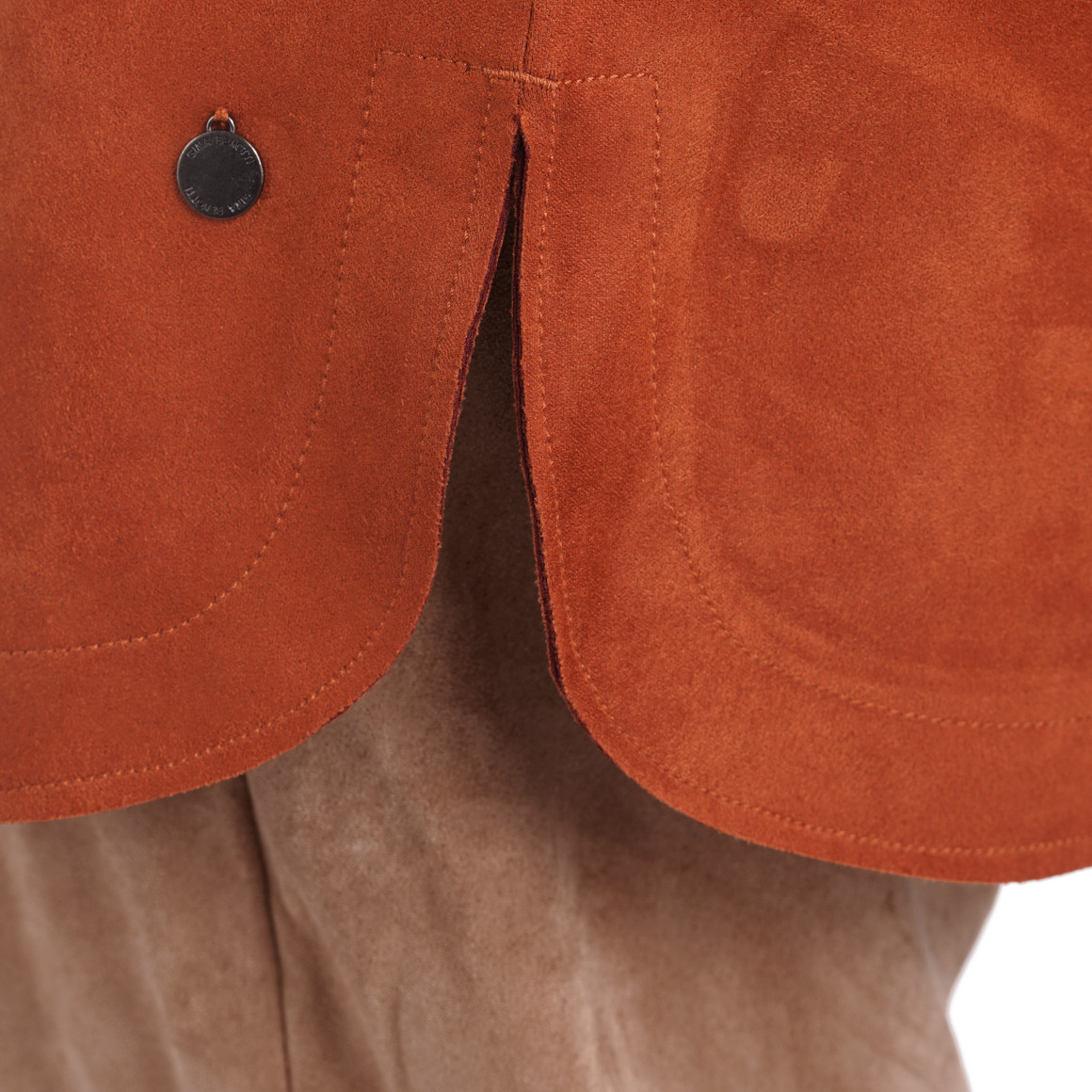 Damen Velours-Overshirt mit zwei Taschen