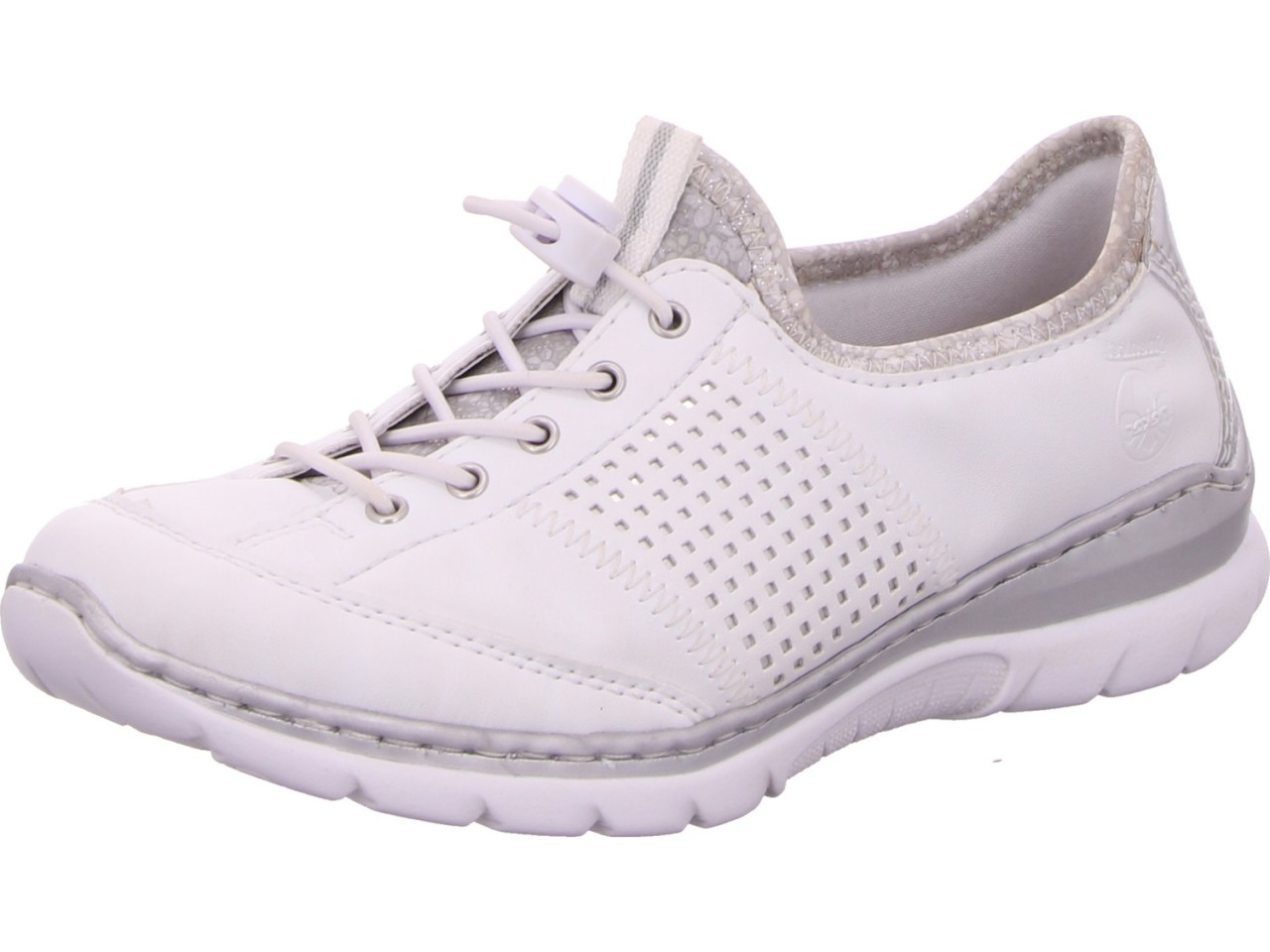 RIEKER Sportliche Slipper weiss