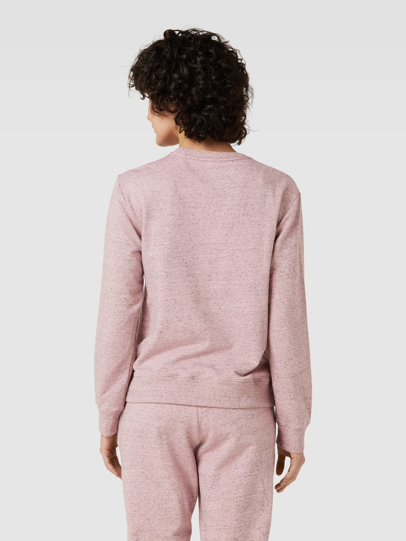 Sweatshirt mit Label-Stitching in flieder