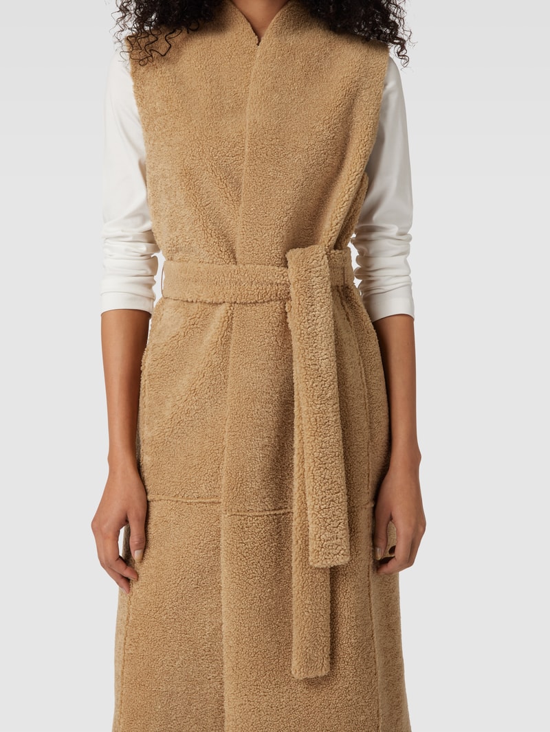 Weste mit Teddyfell Modell 'BUDE' in camel