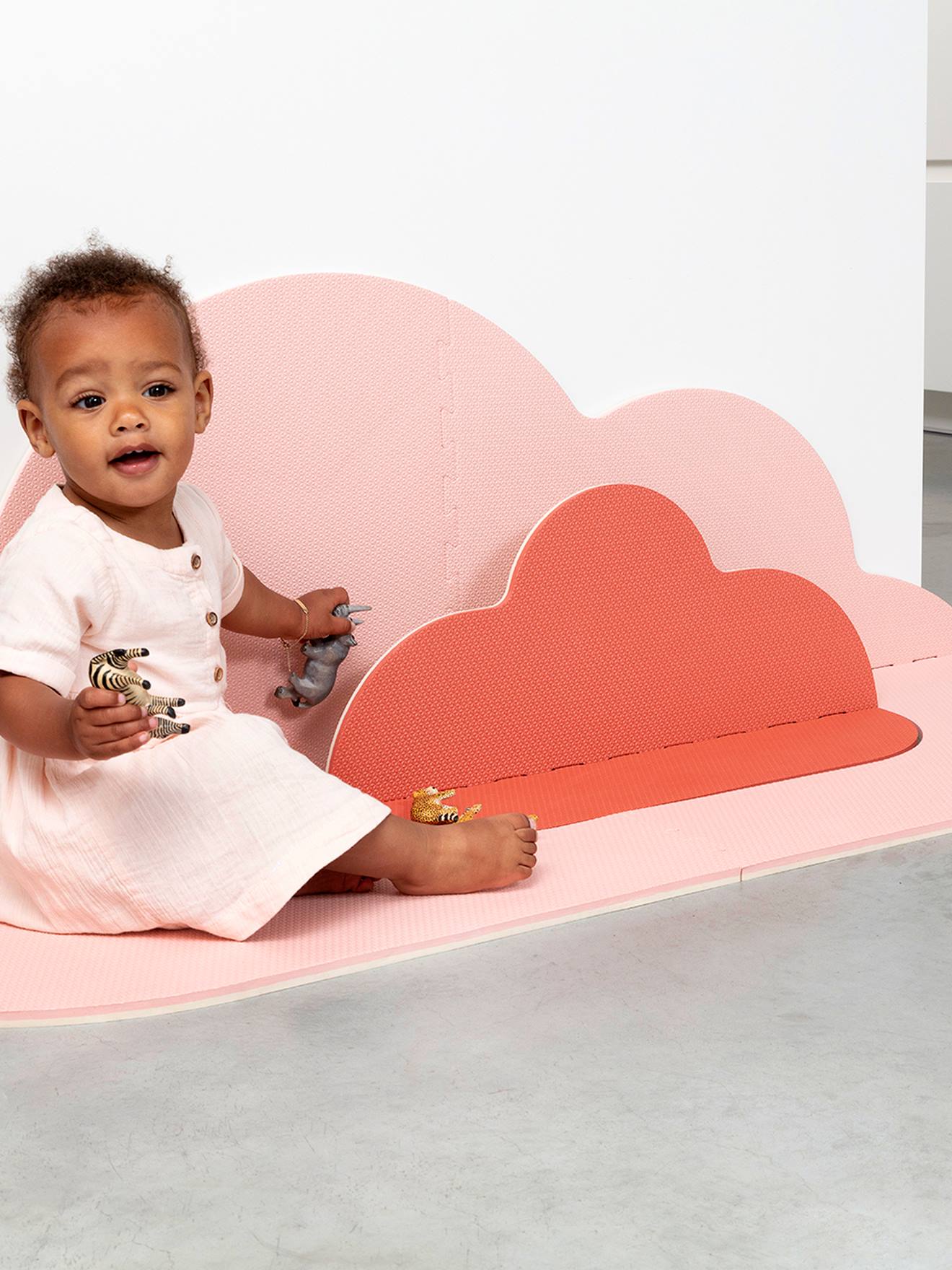 Quut Kleiner Baby Spielteppich WOLKE QUUT - mehrfarbig