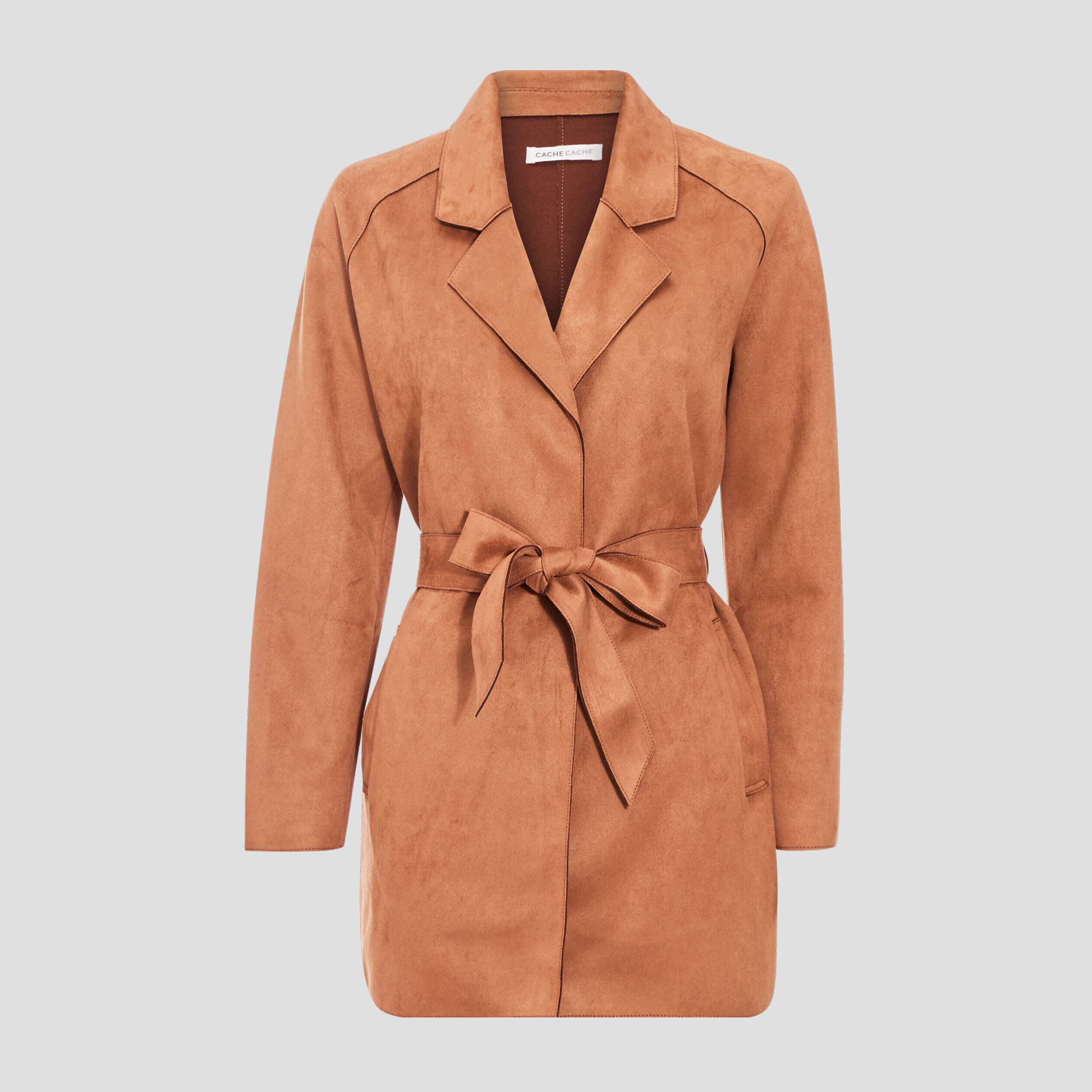 Trench droit ceinturé camel femme | Cache Cache