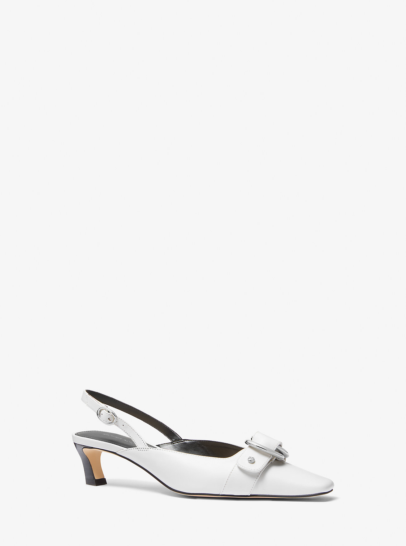 Jaden Leather Slingback Pump - OPTIC WHITE