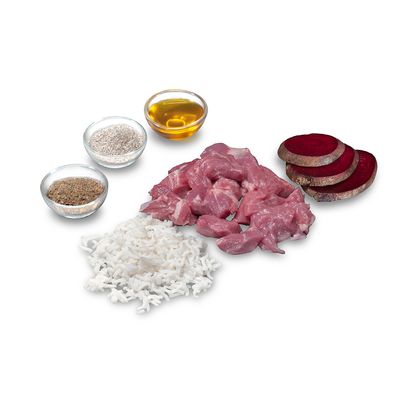 proCani BARF Lamm Menü - mit rote Beete und Reis