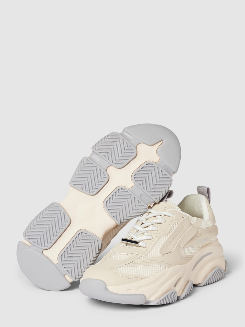 Sneaker mit Label-Print Modell 'POSESSION' in beige